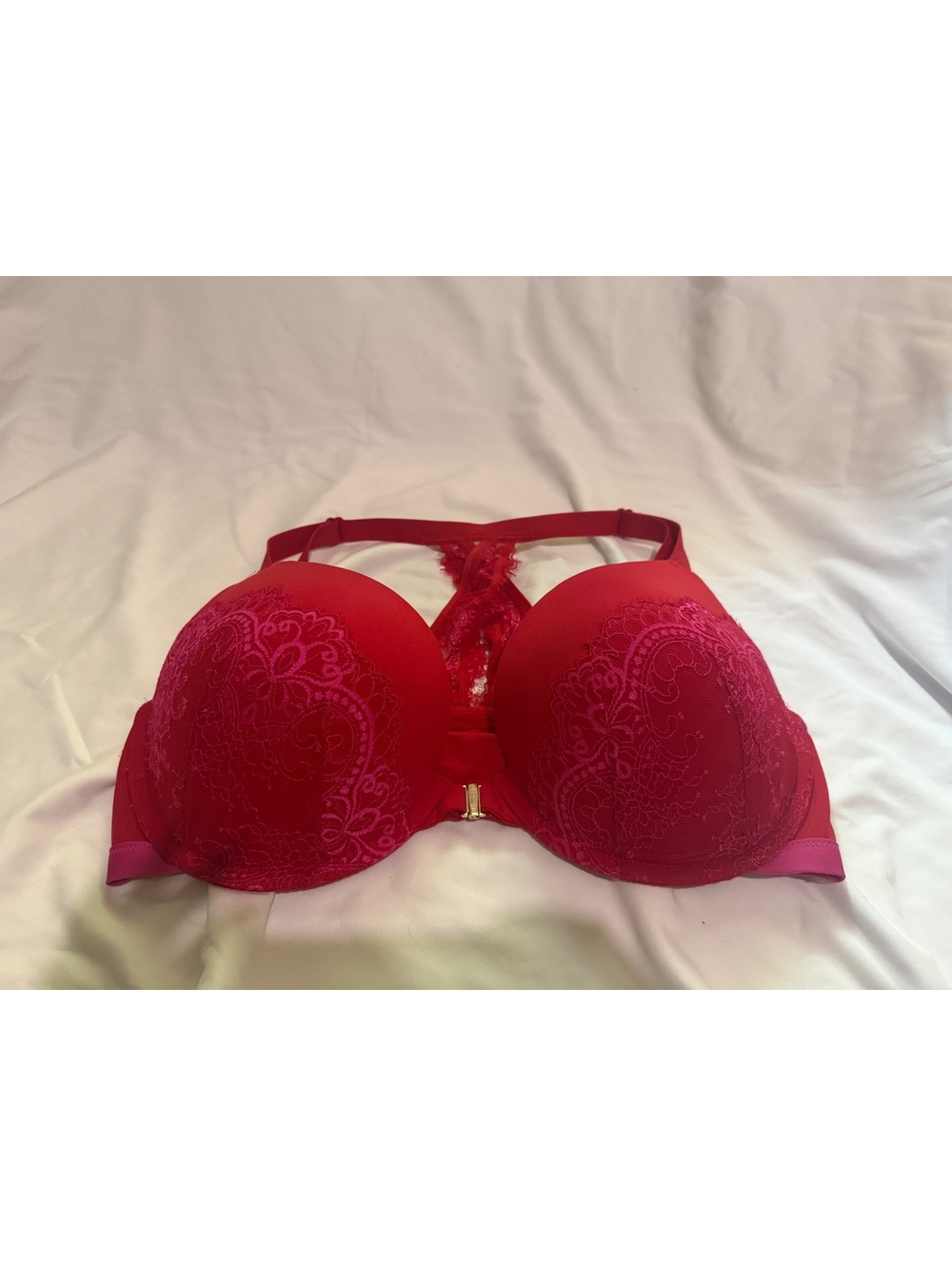 Cacique Lane Bryant Red Lace Racerback Bra 40DDD – Like New